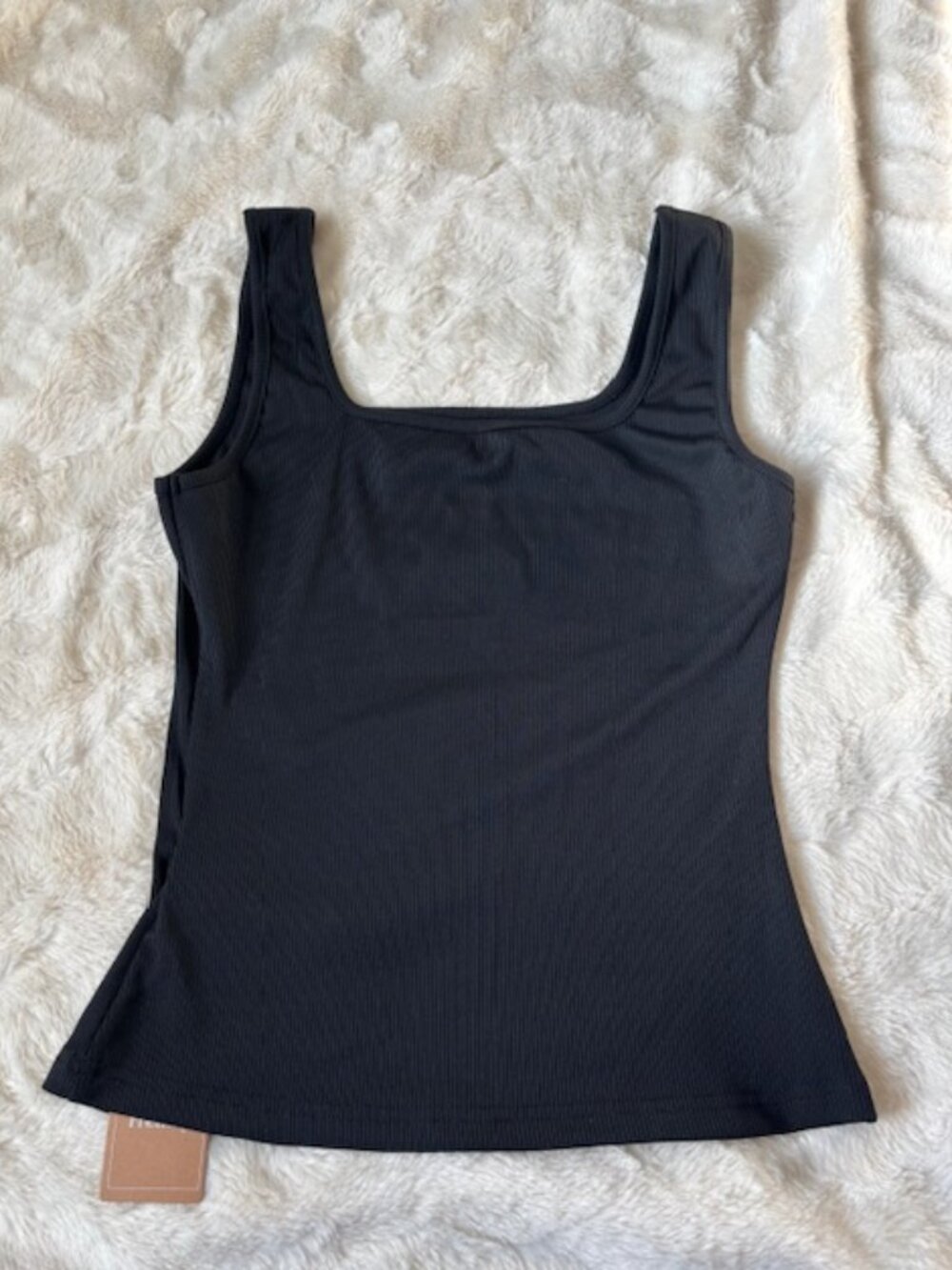 2/$30 Shein Frenchy Black Ribbed Tank Top Ladies Size XS NWT